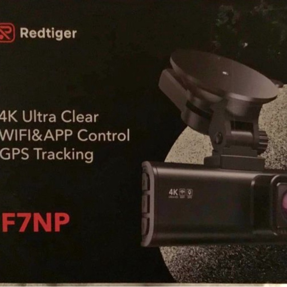 Redtiger 4K dashcam gps tracking Brand new (open box)